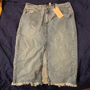 Knee length jean/denim skirt